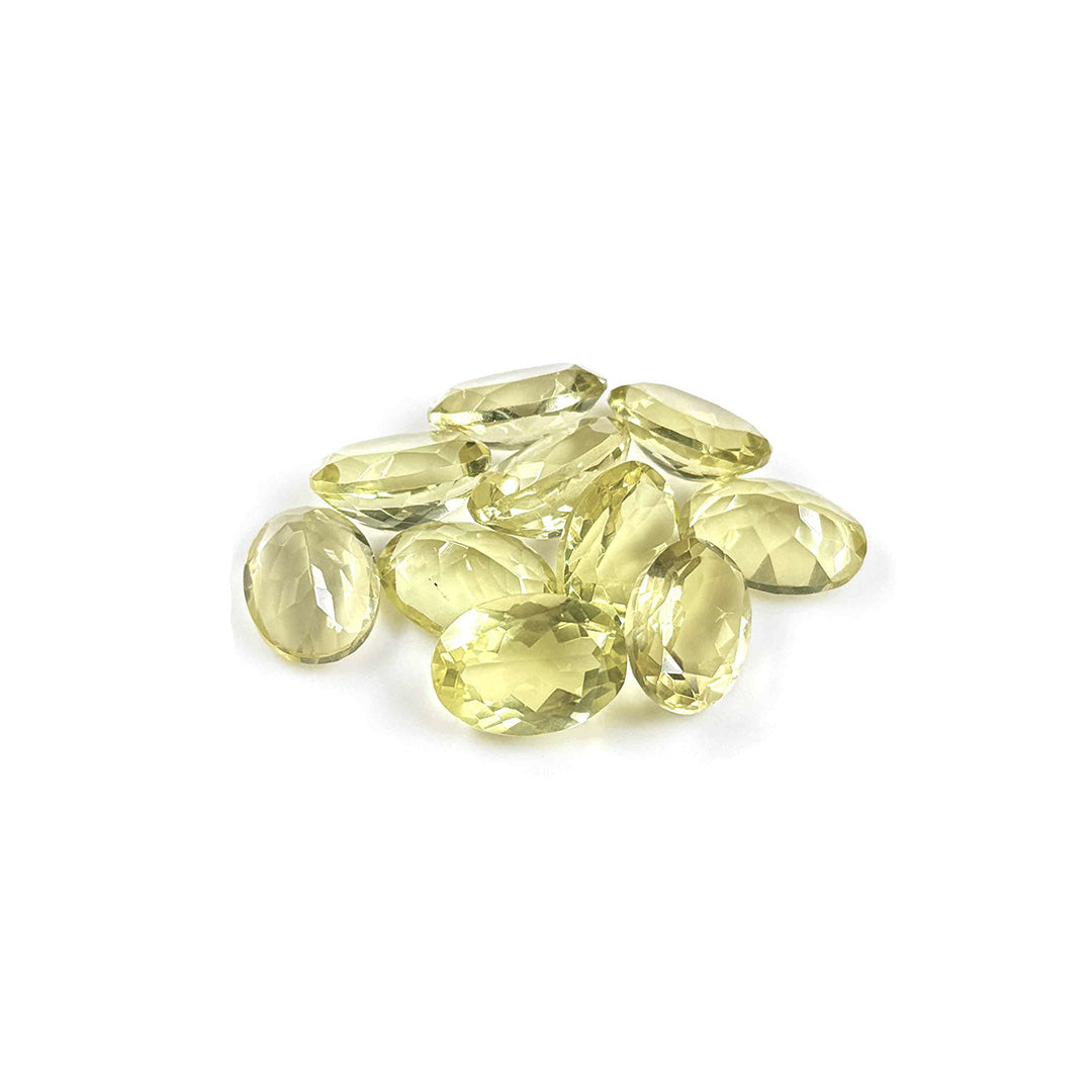 Natural Lamon Quartz Calibrated Ovals | 7x9mm & 8x10mm