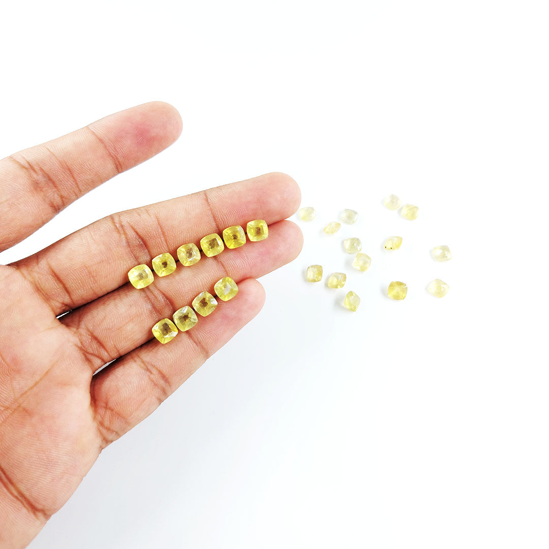 Natural Calibrated Bangkok Yellow Sapphire Cushions | 4mm & 5mm