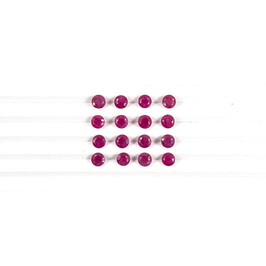 Natural African Untreated Ruby Calibrated Rounds | 5mm & 6mm