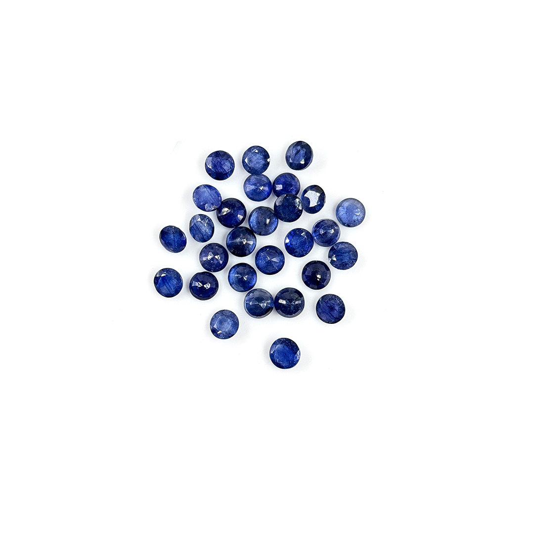 Natural Bangkok Blue Sapphire Calibrated Rounds | 5mm & 6mm