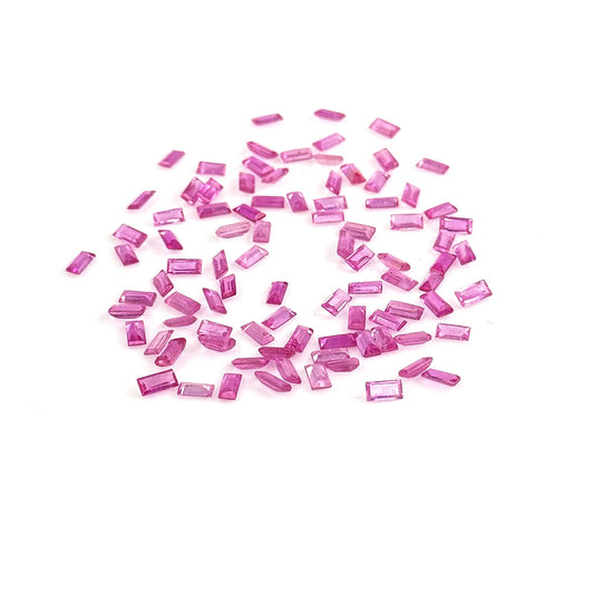 Natural Mozambique Pink Sapphire Calibrated Baguettes| 2x4mm & 2.5x5mm