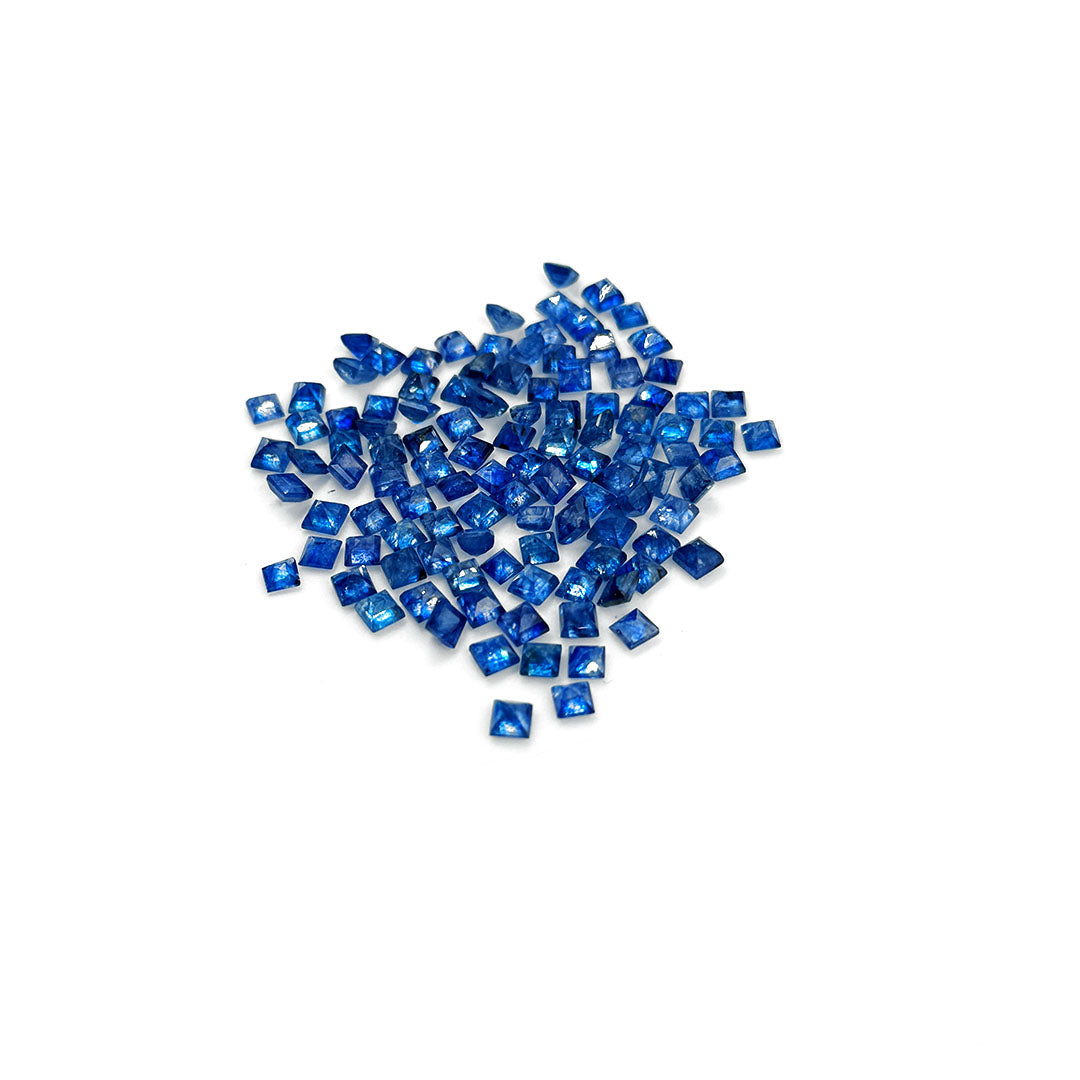Natural Bangkok Blue Sapphire Calibrated Squares | 3mm & 4mm