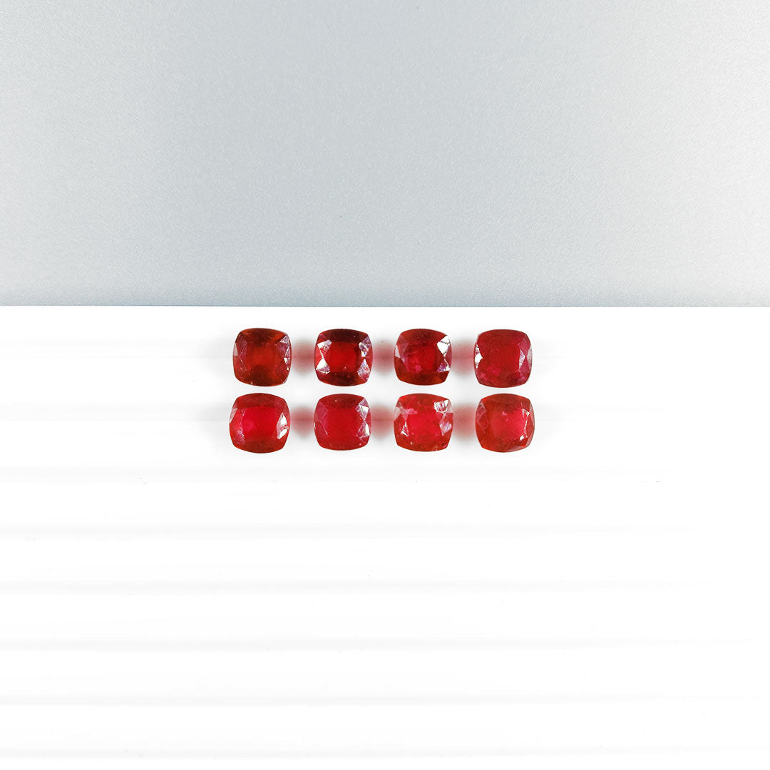 Natural Bangkok Ruby Calibrated Cushions | 8mm & 9mm