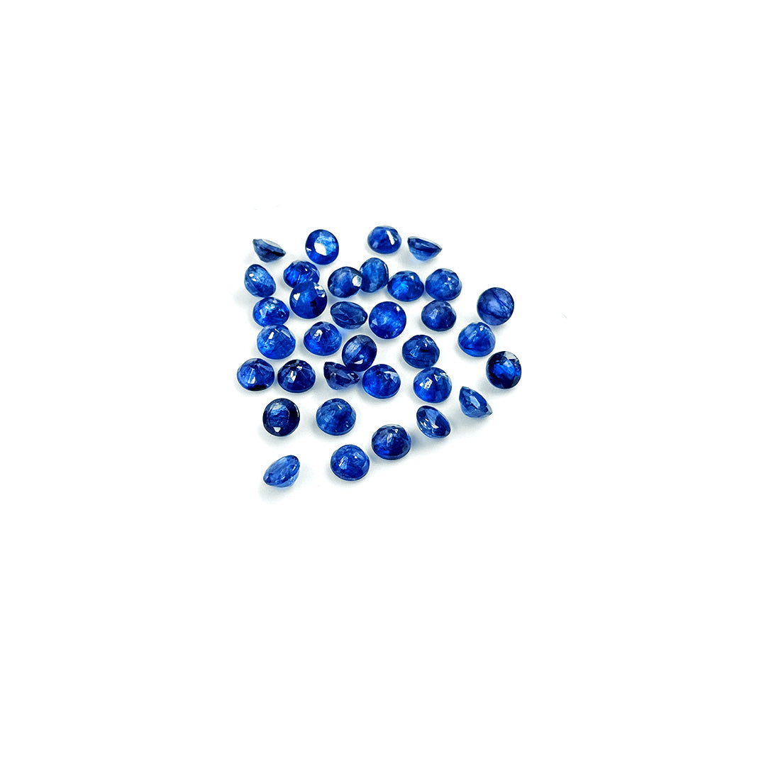 Natural Bangkok Blue Sapphire Calibrated Rounds | 5mm & 6mm