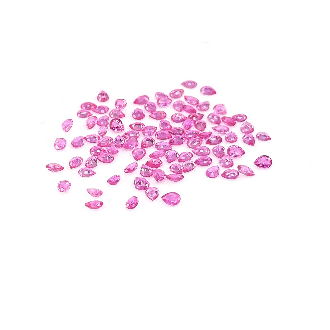 Natural Mozambique pink Sapphire Calibrated Pears | 2x3mm & 3x4mm