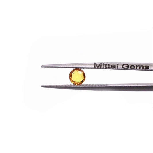 Natural Untreated Yellow Sapphire Calibrated Rose Cut Rounds | 3mm & 4mm
