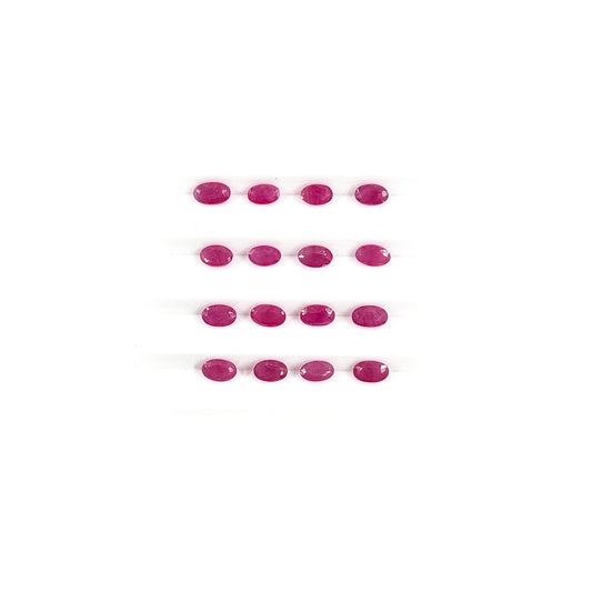 Natural African Untreated Ruby Calibrated Ovals | 3x5mm & 6x4mm