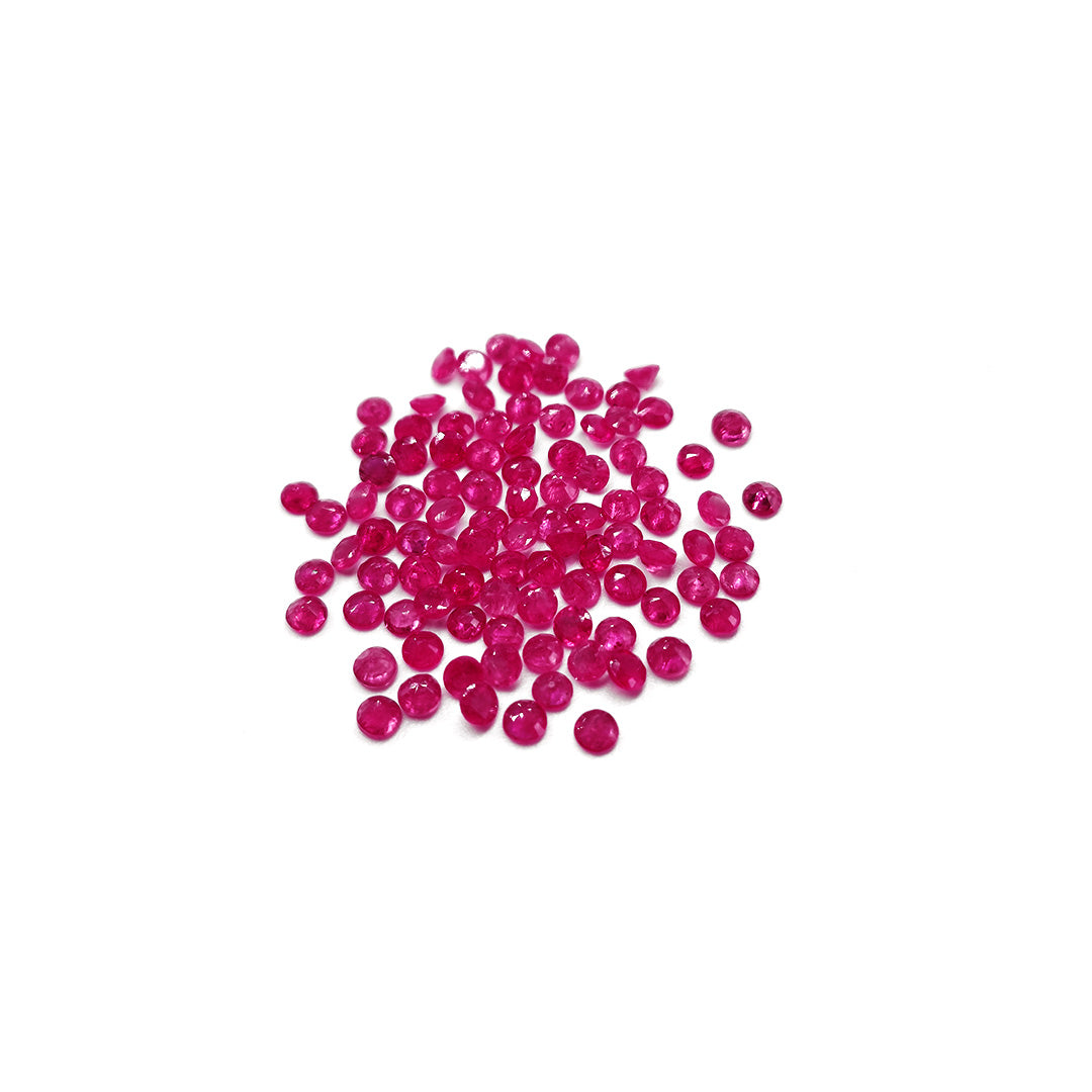 Natural Mozambique Untreated Ruby Calibrated Rounds | 2mm & 3mm