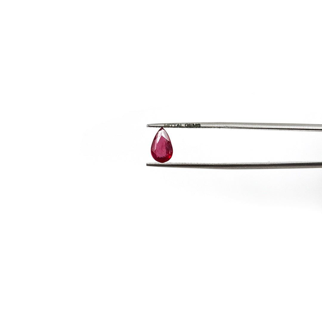 Natural Bangkok Ruby Calibrated Pears | 6x9mm & 7x10mm