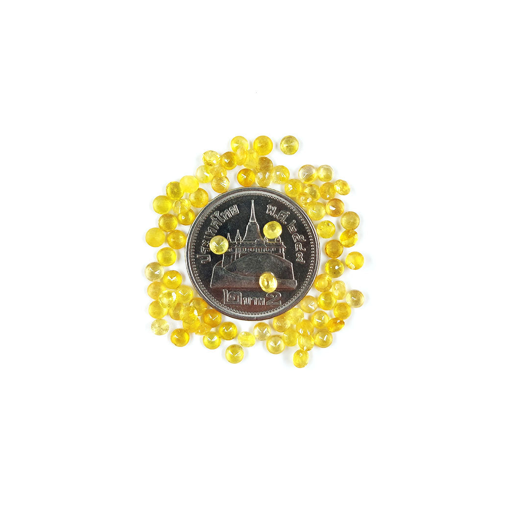 Natural Bangkok Yellow Sapphire Calibrated Rounds | 3mm & 4mm