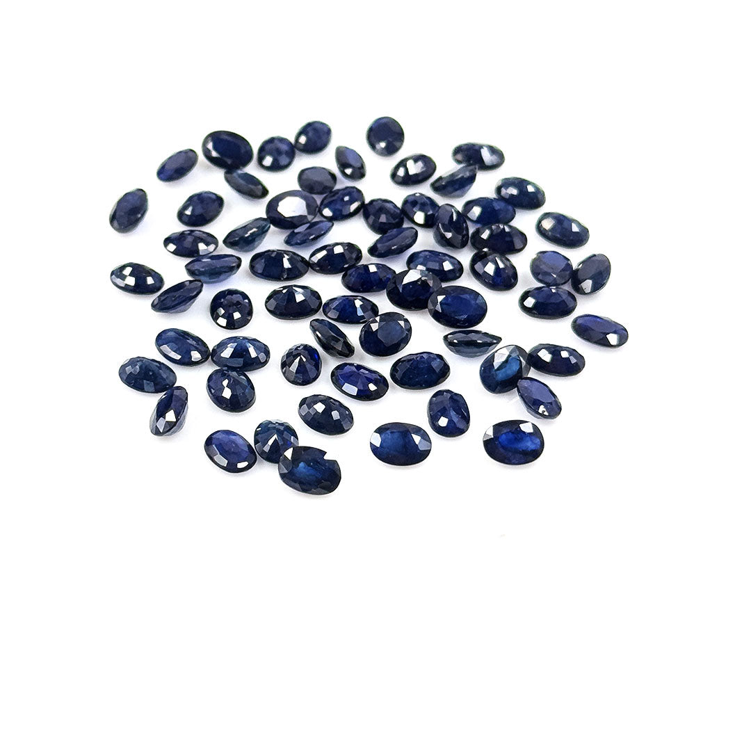 Natural Bangkok Blue Sapphire Calibrated Ovals | 5x7mm & 6x8mm
