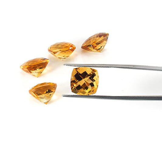 Natural Citrine Calibrated Cushions | 11mm & 12mm