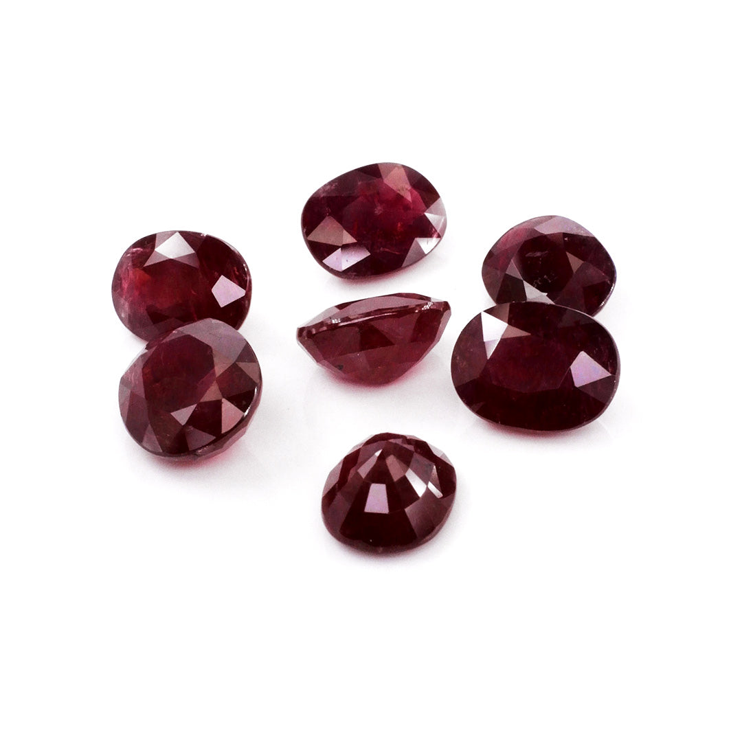 Natural African Untreated Calibrated Ruby Ovals | 11x13mm & 12x16mm