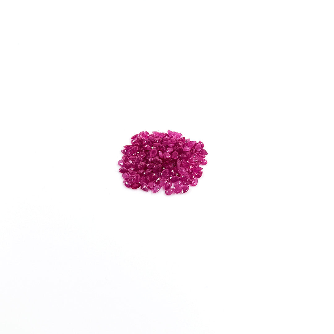 Natural African Untreated Ruby Calibrated Pears | 3x5mm & 6x4mm