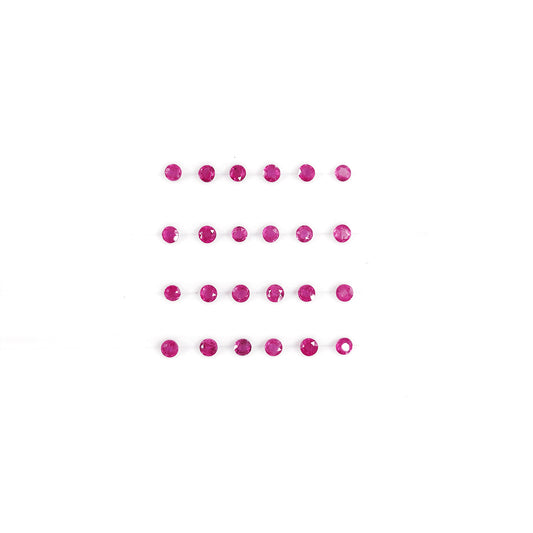 Natural Mozambique Untreated Ruby Calibrated Rounds | 2mm & 3mm