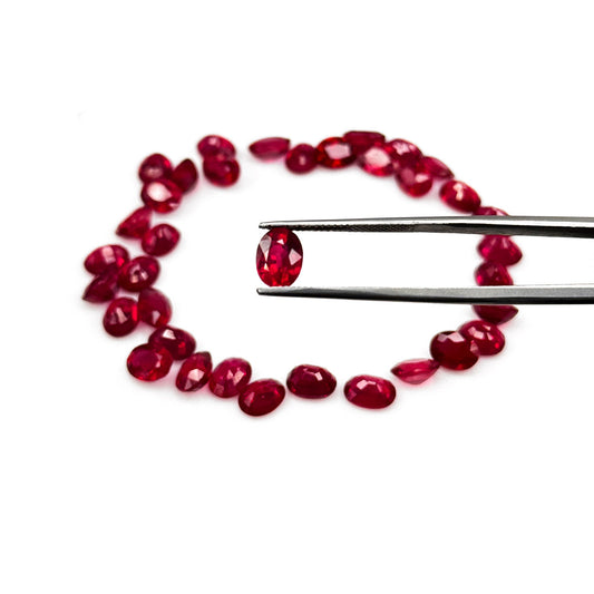 Natural Bangkok Ruby Calibrated Ovals | 7x9mm & 8x10mm