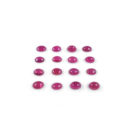 Natural Bangkok Ruby Calibrated Cabochon Ovals | 7x5mm & 6x8mm