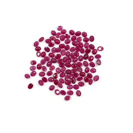 Natural Mozambique Untreated Ruby Calibrated Octagons | 3x4mm & 4x5mm