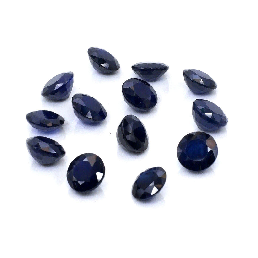 Natural Bangkok Blue Sapphire Calibrated Rounds | 7mm & 8mm