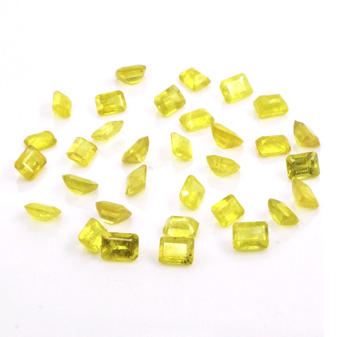 Natural Bangkok Yellow Sapphire Calibrated Octagons | 3x4mm & 4x5mm