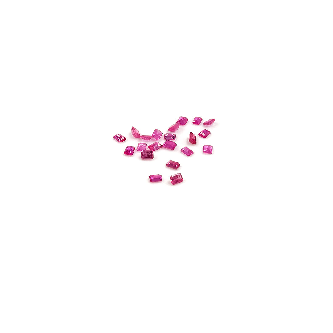 Natural Bangkok Ruby Calibrated Octagons 3x4mm