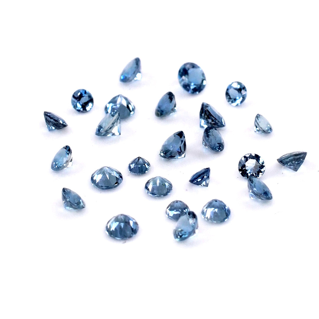 Natural Aquamarine Calibrated Rounds | 3mm & 4mm