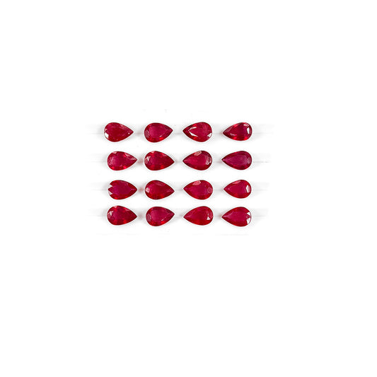 Natural Bangkok Ruby Calibrated Pears | 6x9mm & 7x10mm