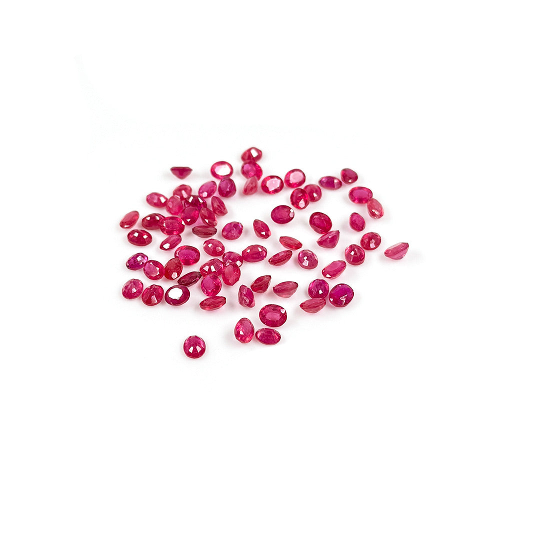 Natural Bangkok Ruby Calibrated Ovals | 2x3mm & 3x4mm