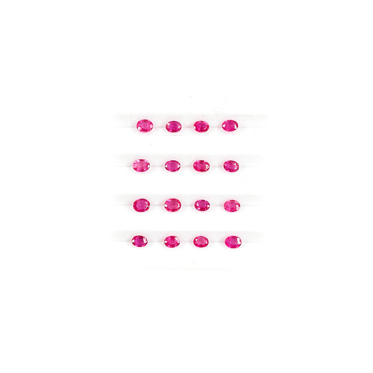Natural Bangkok Ruby Calibrated Ovals | 3x4mm & 4x5mm
