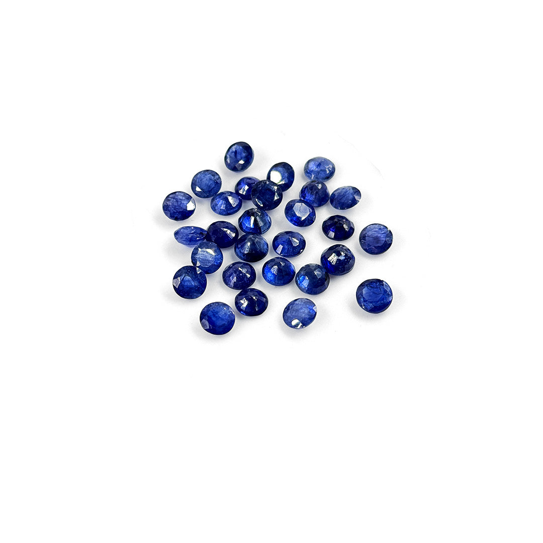Natural Bangkok Blue Sapphire Calibrated Rounds | 5mm & 6mm
