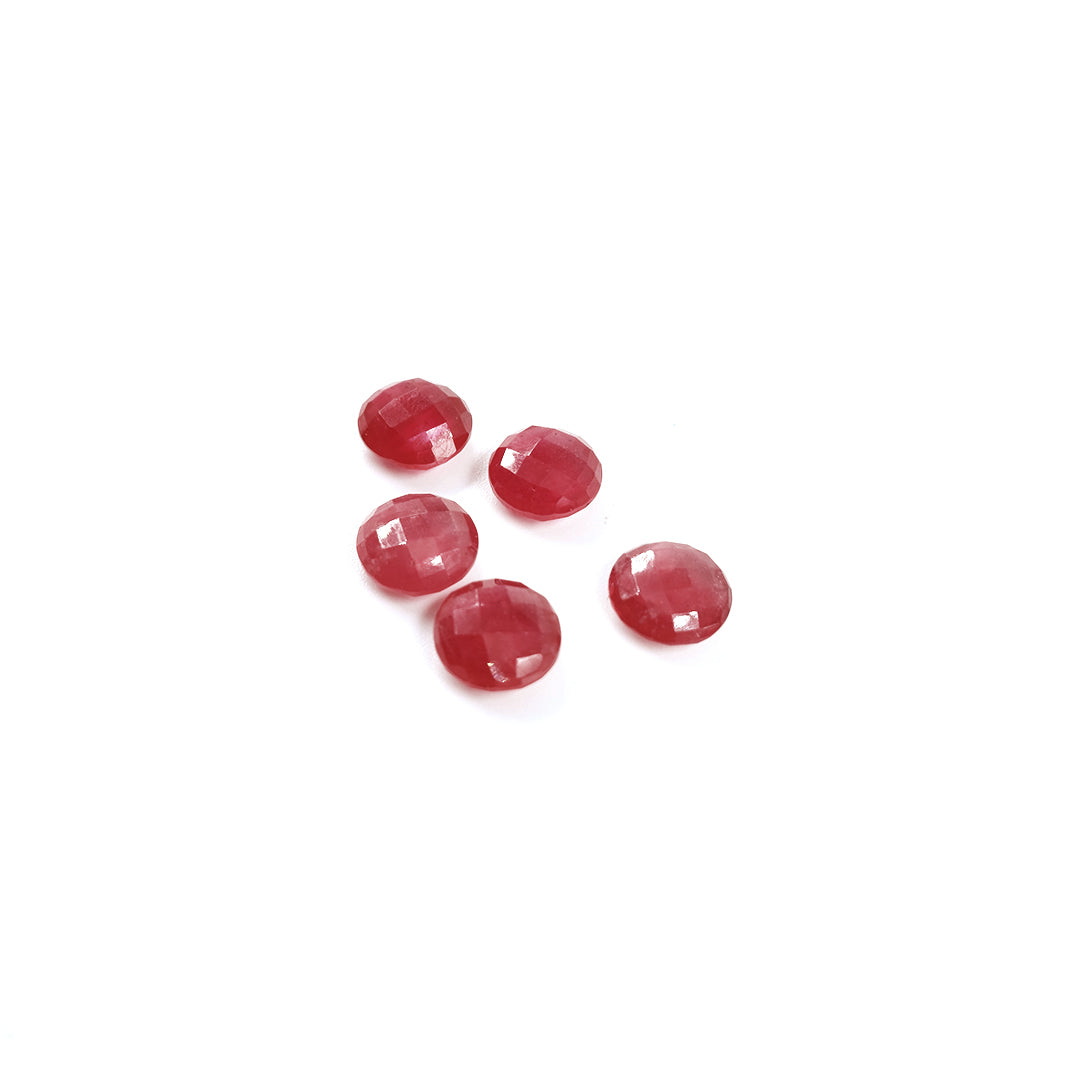 Natural Bangkok Ruby Calibrated Rose cut Briolette Rounds | 11mm & 12mm