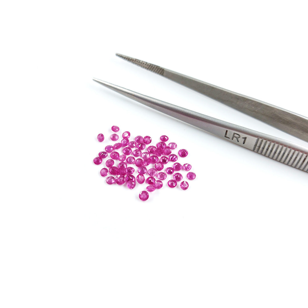 Natural Mozambique Untreated Ruby Calibrated Rounds | 2mm & 3mm