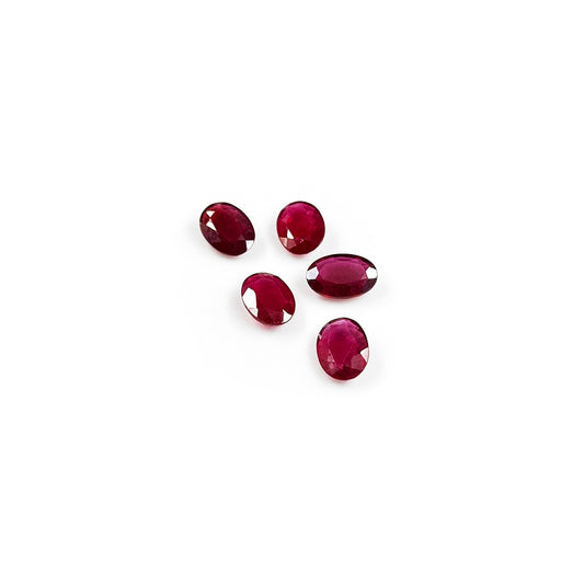 Natural Bangkok Ruby Calibrated Ovals 8x11mm