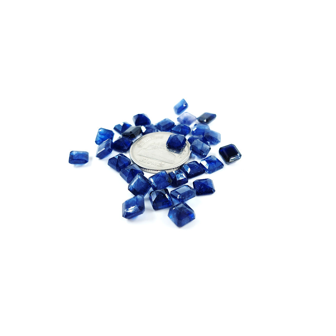 Natural Bangkok Blue Sapphire Calibrated Squares Octagons | 5mm & 6mm