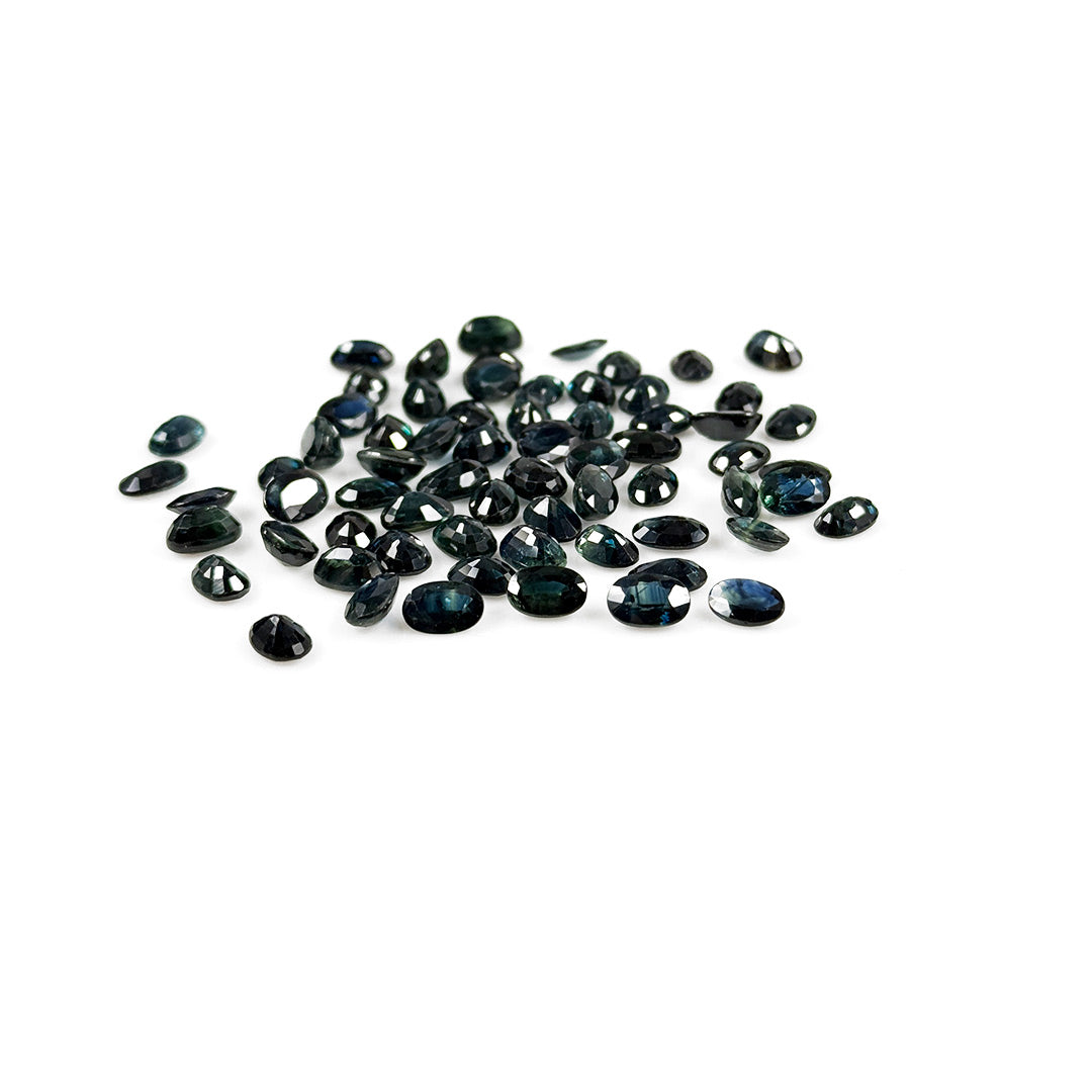 Natural Untreated Teal Sapphire Calibrated Ovals | 3x5mm & 6x4mm