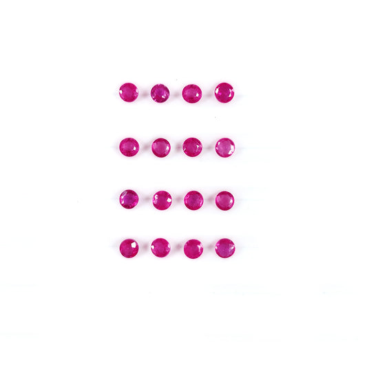 Natural Burma Untreated Ruby Calibrated Rounds | 2mm & 3mm