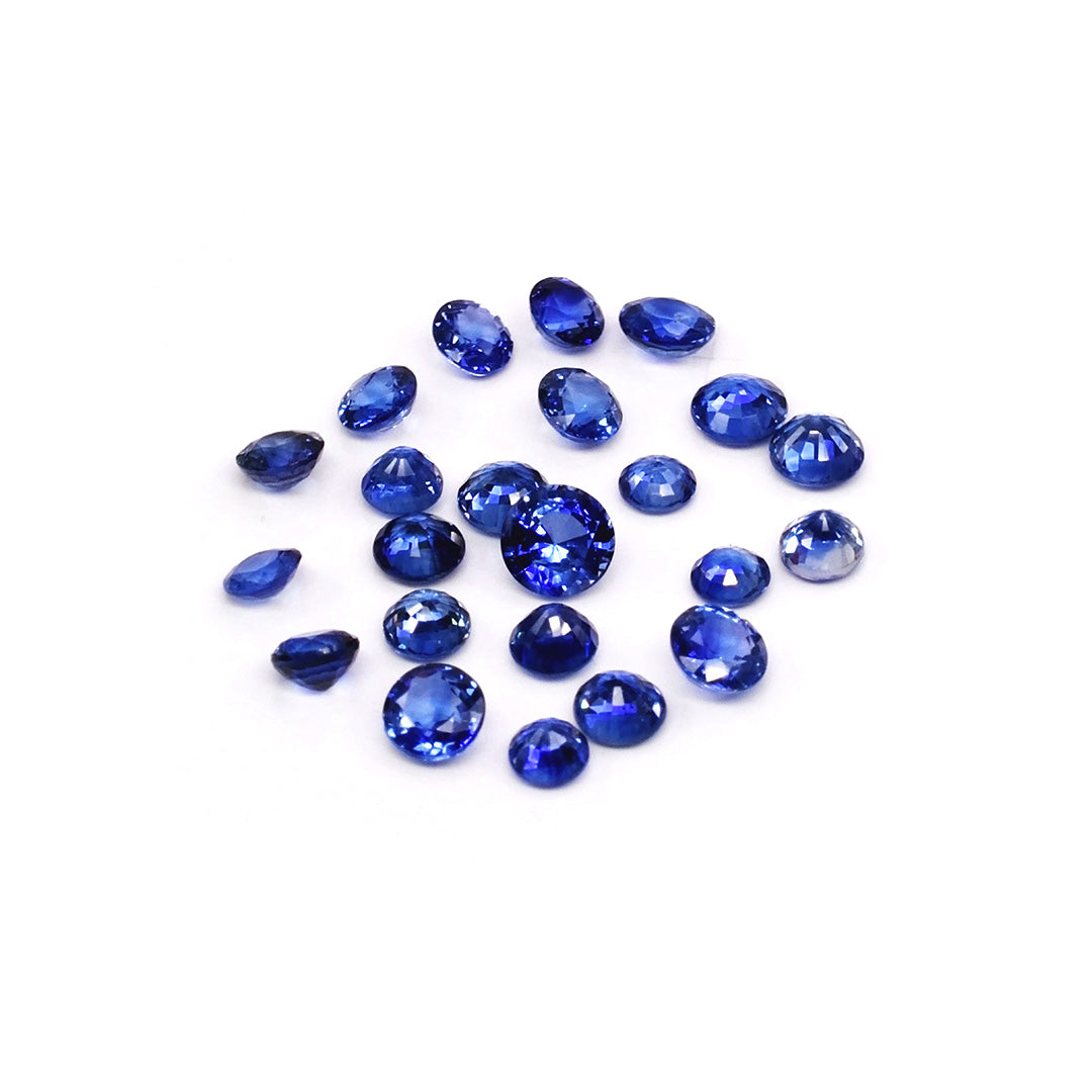Natural Ceylon Untreated Blue Sapphire Calibrated Rounds | 4mm & 5mm