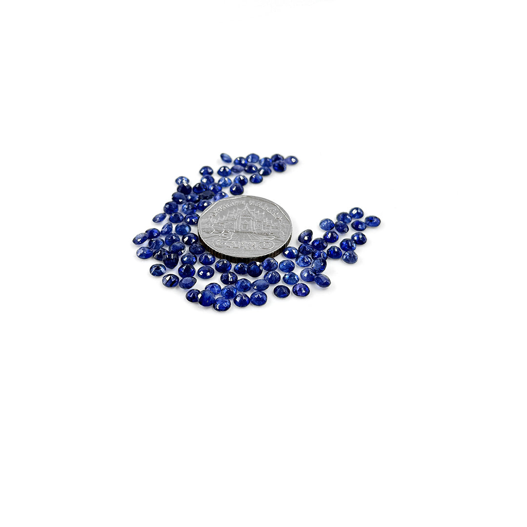 Natural Bangkok Blue Sapphire Calibrated Rounds| 3mm & 4mm