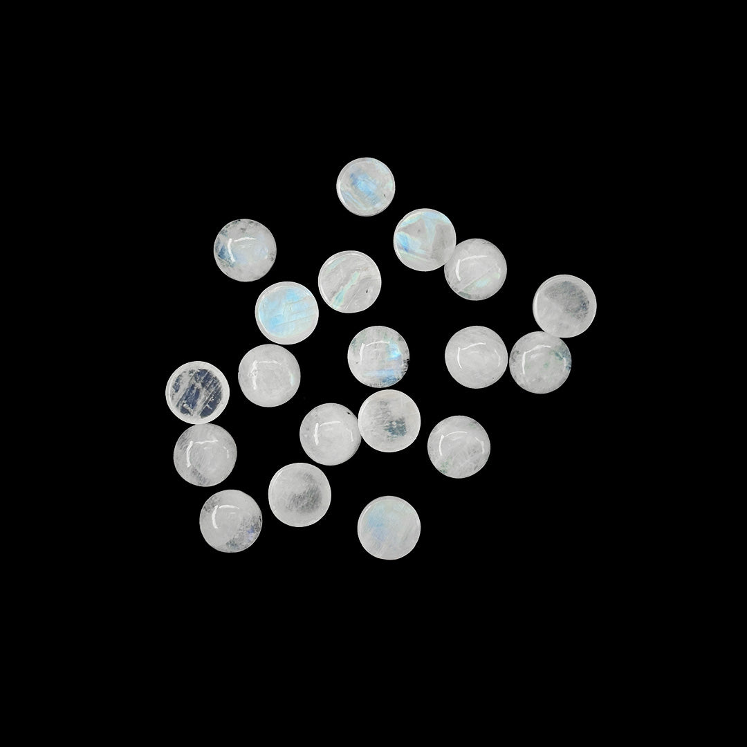 Natural Moon Stone Calibrated Cabochon Rounds | 11mm & 12mm