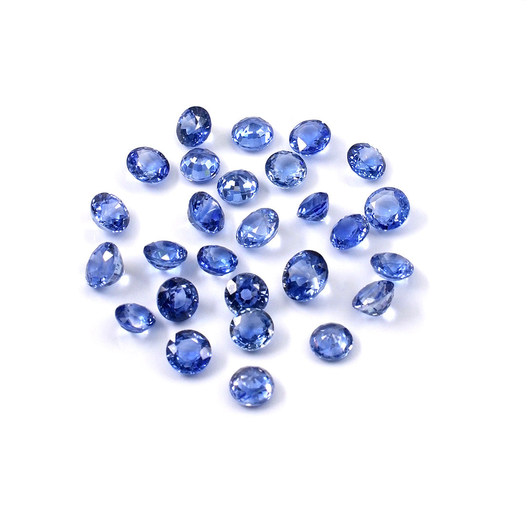 Natural Ceylon Untreated Blue Sapphire Calibrated Rounds | 4mm & 5mm