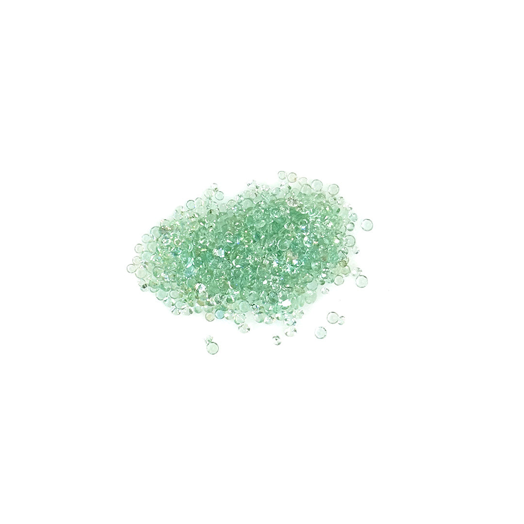 Natural Zambian Emerald Calibrated Diamond Rounds 2mm