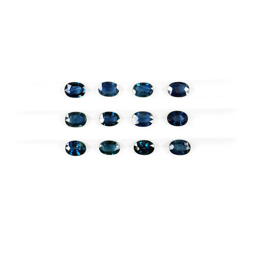 Natural Untreated Teal Sapphire Calibrated Ovals | 5x7mm & 6x8mm