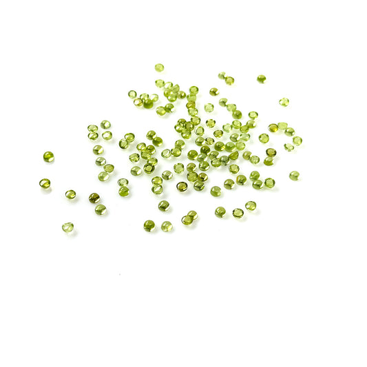 Natural Peridot Calibrated Cabochon Rounds