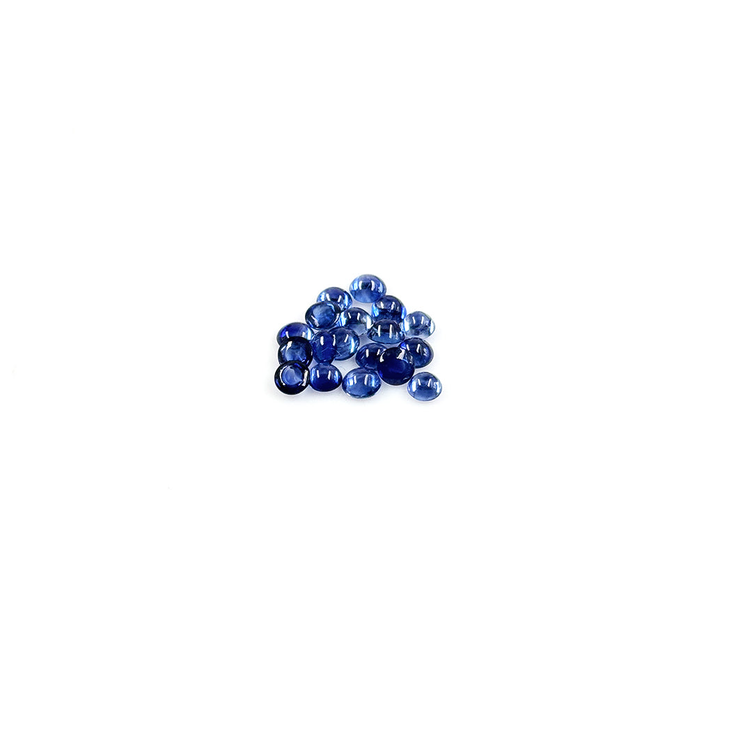 Natural Untreated Blue Sapphire Calibrated Rounds | 3mm & 3.5mm