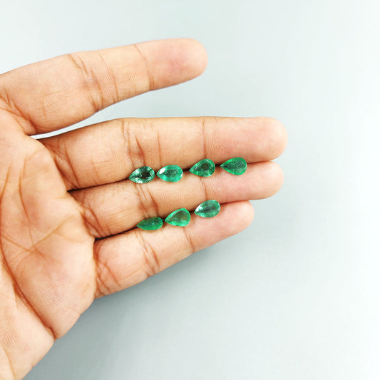 Natural Zambian Emerald Calibrated Pears 6x9mm