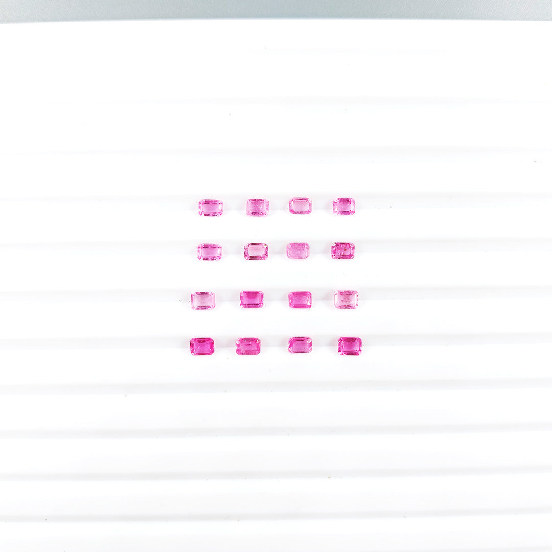 Natural Mozambique Pink Sapphire Calibrated Octagons | 3x4mm & 4x5mm