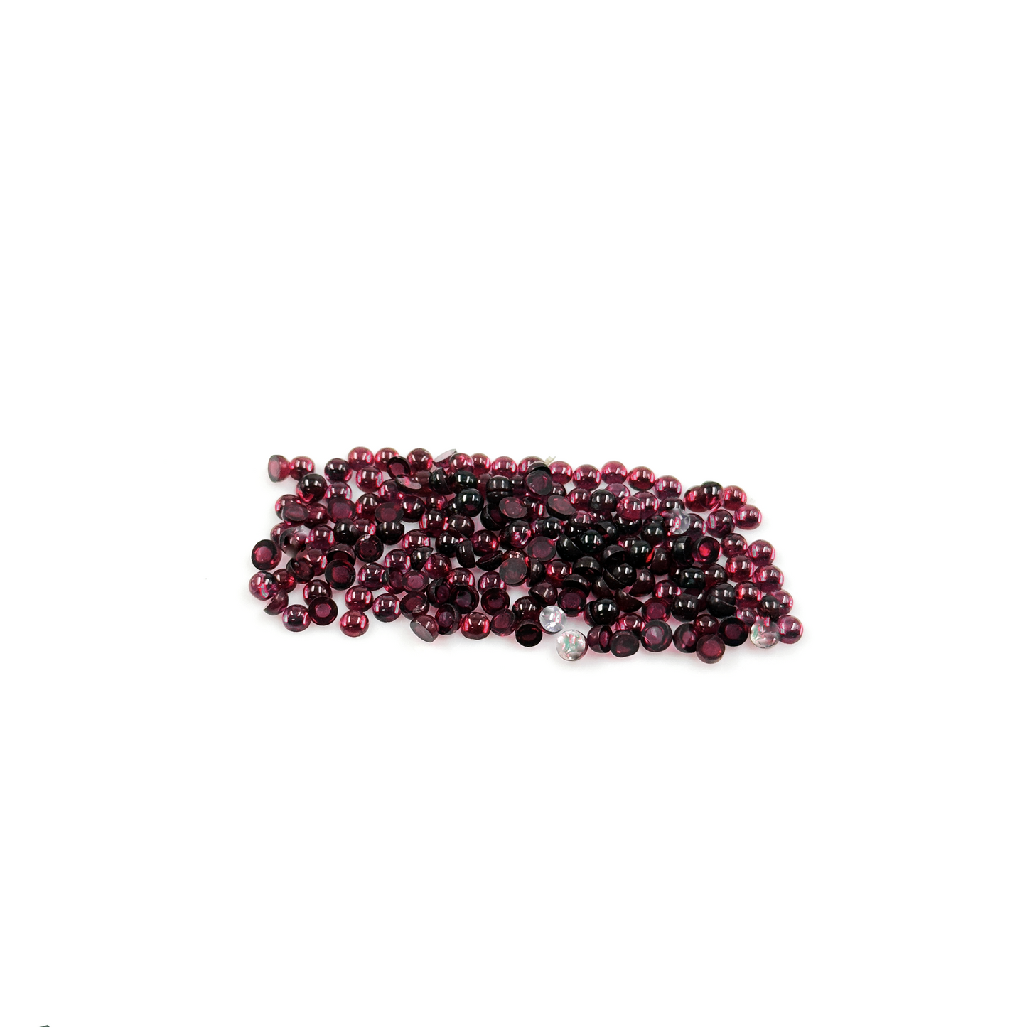 Natural African Rhodolite Calibrated Cabochon Rounds | 3mm & 4mm