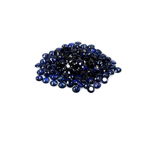 Natural Bangkok Blue Sapphire Calibrated Round | 3mm & 4mm