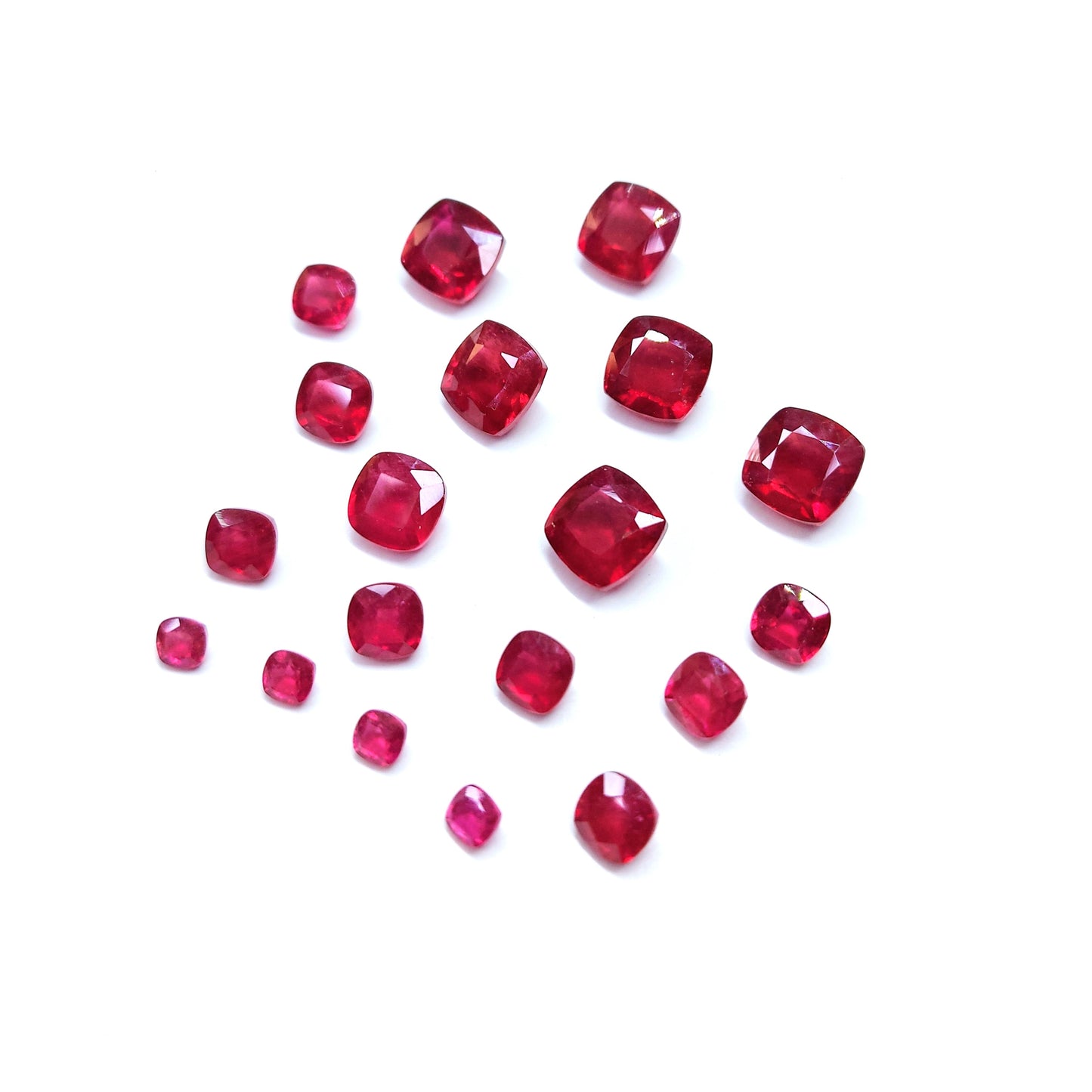 Natural Ruby Calibrated Fissure Filled Cushion