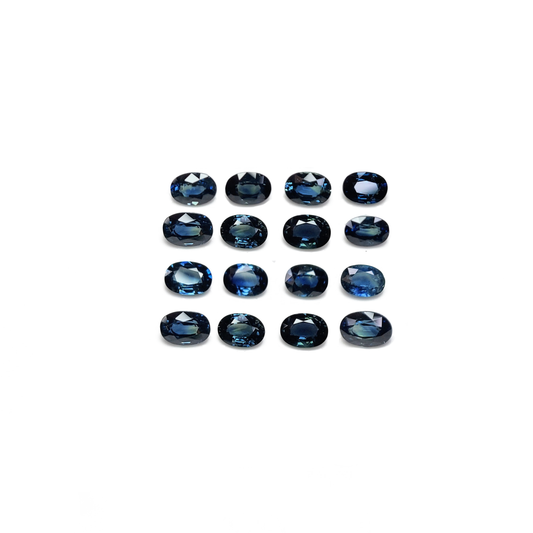 100% Natural Blue Sapphire Heated Calibrated Ovals | 6x8mm